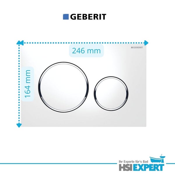 Geberit Betätigungsplatte mit den Maßen 246 mm mal 164 mm