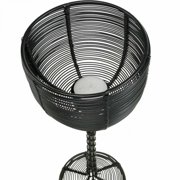 Kerzenständer aus Metalldraht mit Teelicht