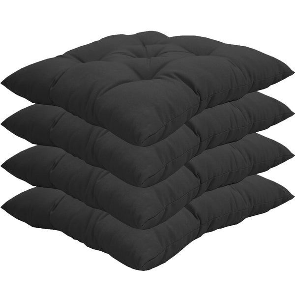 NYVI Stuhlkissen für Gartenstühle 38x38 cm 4er Set Anthrazit