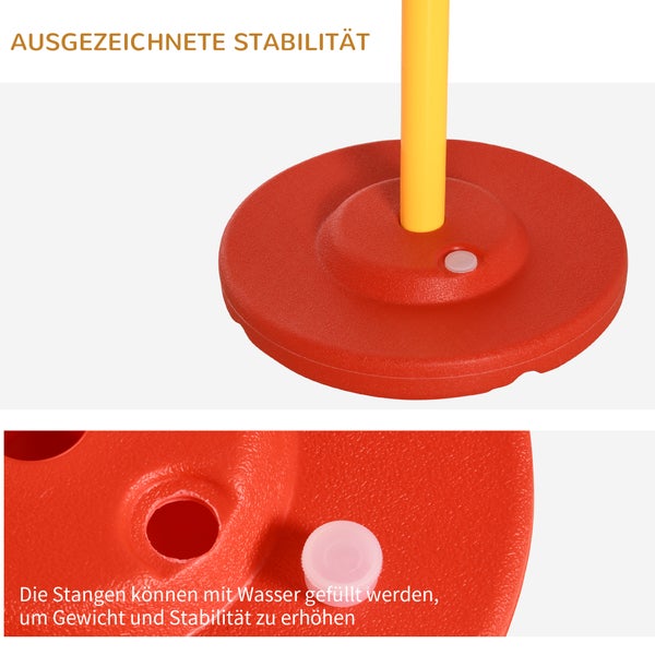 PawHut Agility-Ausrüstung, L128 x B23 x H9–100cm, ABS,PE,Polyester, Gelb