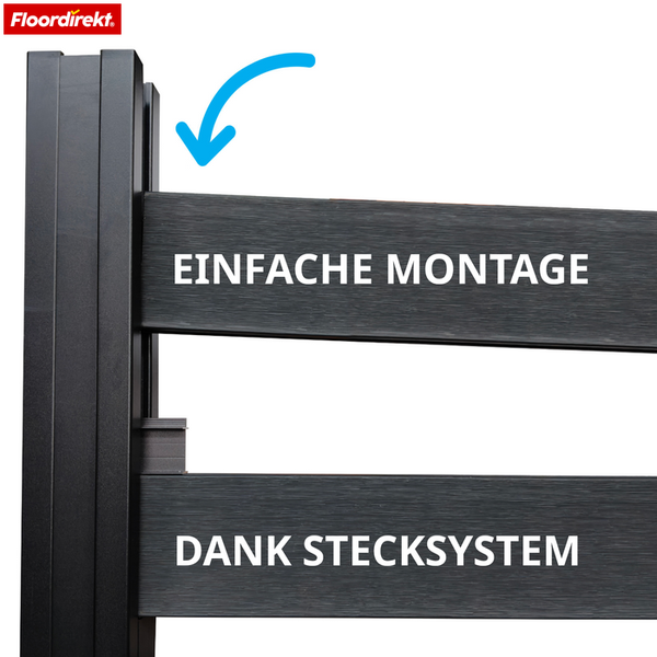 Einfache Montage dank Stecksystem für Zaunelemente
