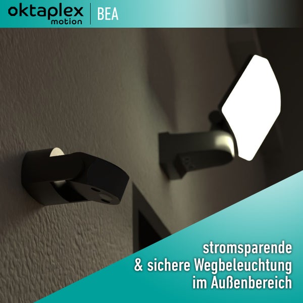 Oktaplex Bewegungsmelder Aussen IP65 anthrazit 180° schwenkbar 10m Reichweite