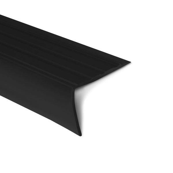 FLOORDIREKT Stufenkantenprofil Toronto - Treppenkantenprofil - Schwarz - 4 x 2,5 x 120 cm