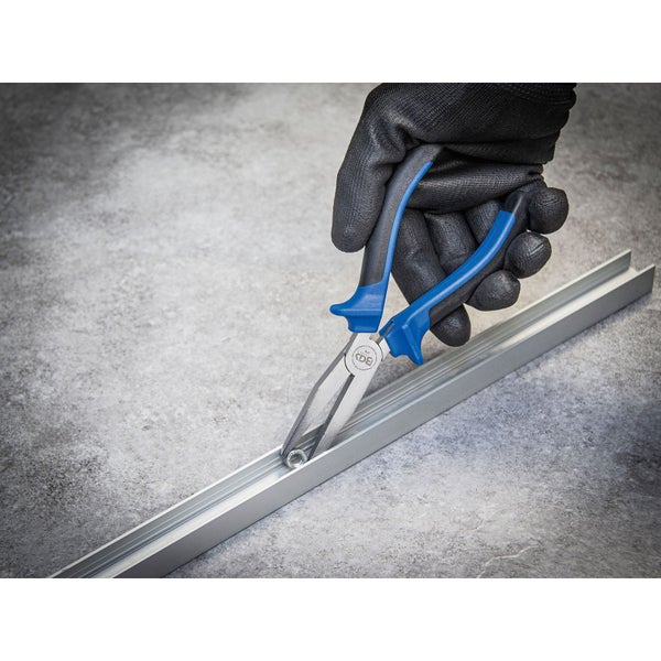 BGS Spitzzange mit blau-schwarzen Griffen