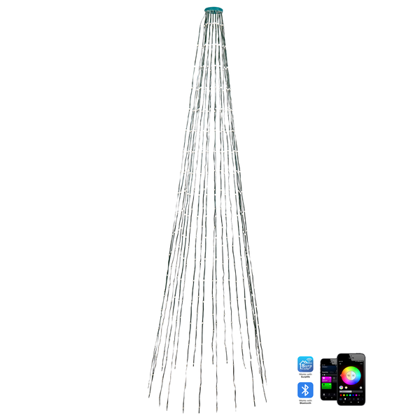 Smart LED Lichterkette 400 Lichter mehrfarbig mit App-Steuerung 200 cm SAARLOQ