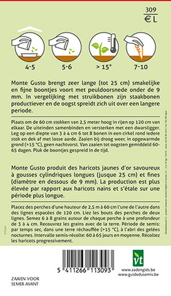 Informationen zum Anbau von Monte Gusto Bohnen