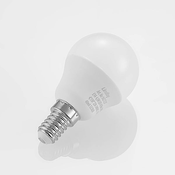 Lindby E14 LED Leuchtmittel, 4,5 Watt, 470 Lumen, mattierte Oberfläche, Tropfenform.