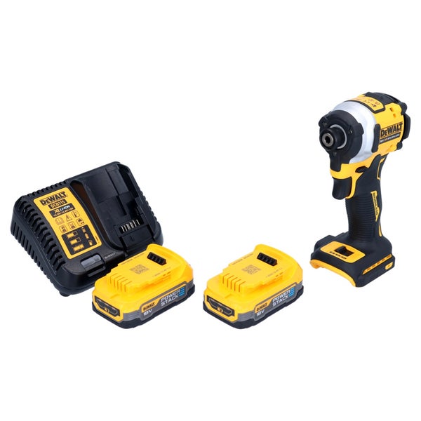 DeWalt Akku-Schlagschrauber 18 Volt Set mit zwei Powerstack Akkus und Ladegerät.