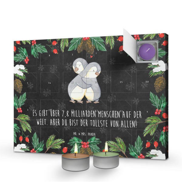 Mr. & Mrs. Panda Duftkerzen Adventskalender Pinguine Kuscheln - Schwarz