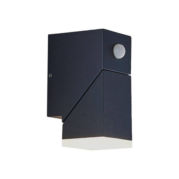 Lindby LED Wandleuchte außen Sally mit Bewegungsmelder (spritzwassergeschützt (Modern) in Schwarz aus Aluminium (1 flammig, ) - Außenwandleuchten Wandlampe Led Außenlampe Outdoor für