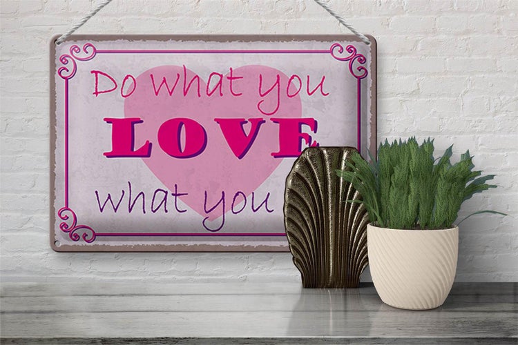 Blechschild Spruch 30x20cm do what love what you do