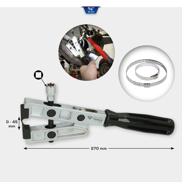 BRILLIANT TOOLS Zange für Achsmanschetten-Klemmen Drehmomentbetrieb - BT676002