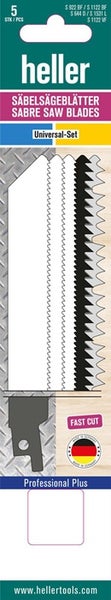 Heller Säbelsägeblätterset 5-tlg. universal, gemischt -  1 Pack