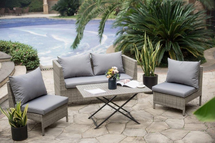 Ondis24 4-teiliges Gartenmöbel Set Los Angeles