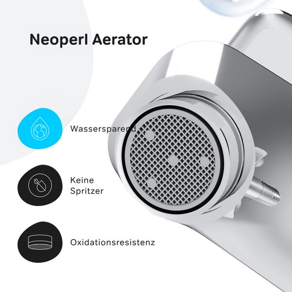 Neoperl Perlator mit Merkmalen: Wassersparend, Keine Spritzer, Oxidationsresistenz