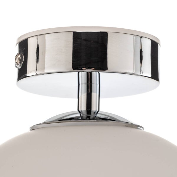 Arcchio LED Deckenlampe Maviris (spritzwassergeschützt (Modern) in Chrom aus Metall (1 flammig, ) - Bad Deckenleuchte Lampe Badezimmerleuchte