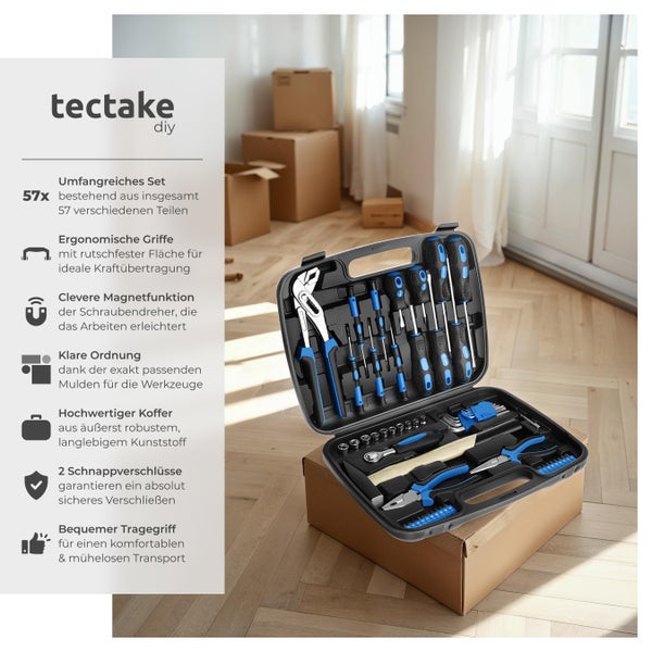 Werkzeugkoffer mit Werkzeugen von tectake