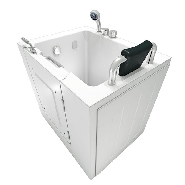 Begehbare Badewanne mit Tür, Kopfstütze und Handbrause