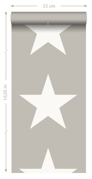 Tapetenrolle mit Sternmuster, 53 cm breit und 10,05 m lang