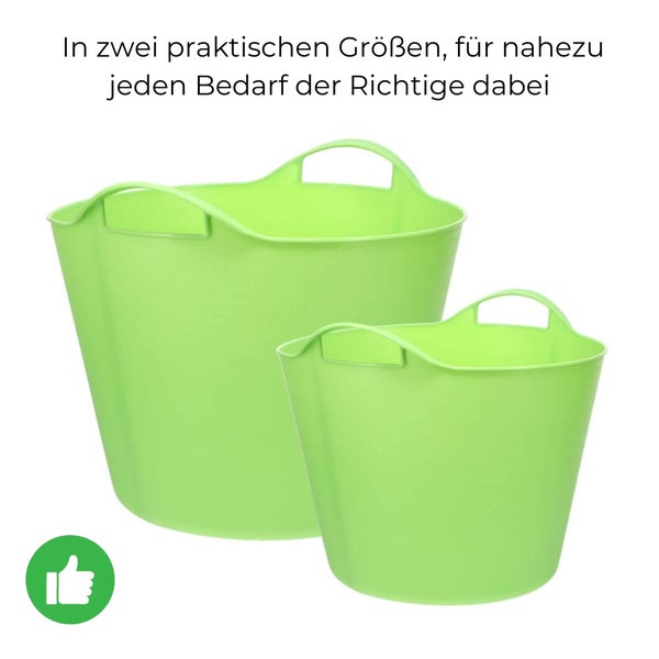 Zwei Mehrzweckbehälter aus Kunststoff
