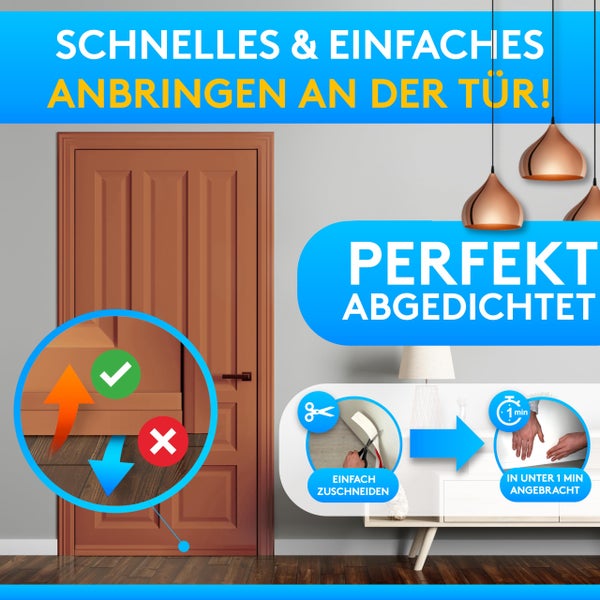 SilverRack Zugluftstopper für Türen Braun [1 x 1m] - Zuschneidbare Türdichtung selbstklebend - Türdichtung unten - Gummilippe Tür Dichtung Zugluft - Tür Windschutz, Schallschutz & Kälteschutz