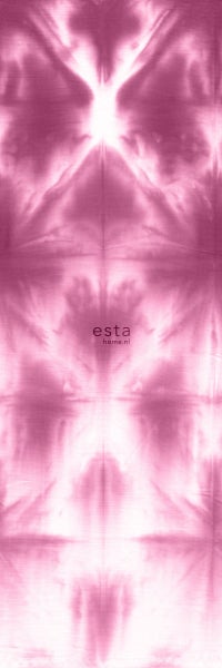 ESTAhome Fototapete wandfüllendes Tie-Dye Shibori Muster Tiefrosa - 100 x 279 cm - 158821