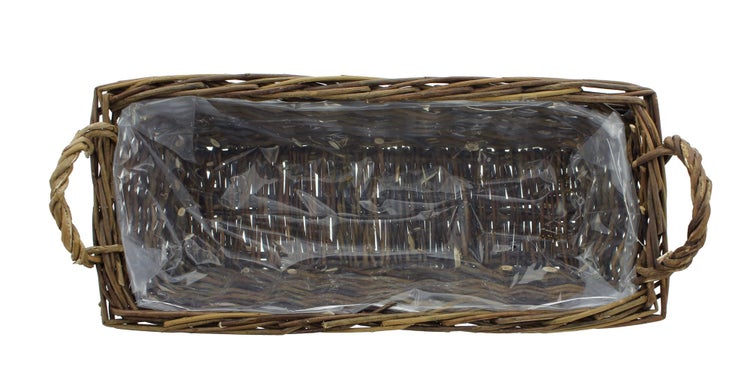 FRANK FLECHTWAREN | Pflanzkorb, eckig, WEIDE, 53 x 24 x 16 cm