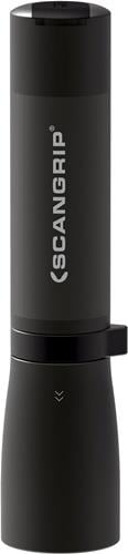 Handliche schwarze Scangrip Arbeitsleuchte mit Scangrip Logo.