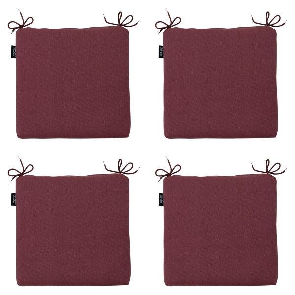 Sitzkissen Bordeaux Canvas Eco+ - Ca. 40x40 cm - 4er-Set