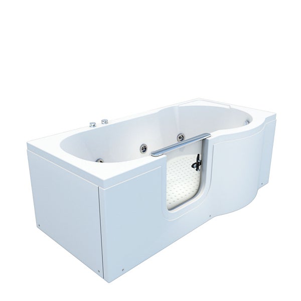 Sitzwanne Whirlpool Badewanne mit Tür S12-WP-L 170x85cm