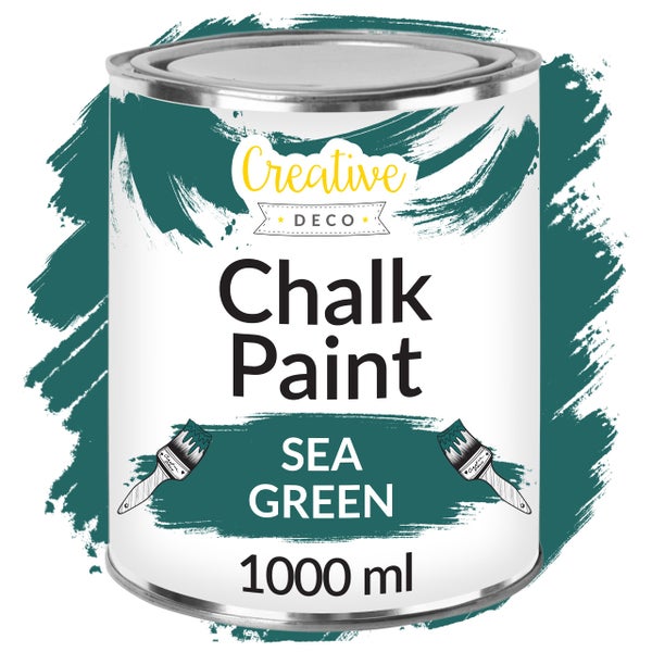 Creative Deco Kreidefarbe Sea Green, 1000 Milliliter.