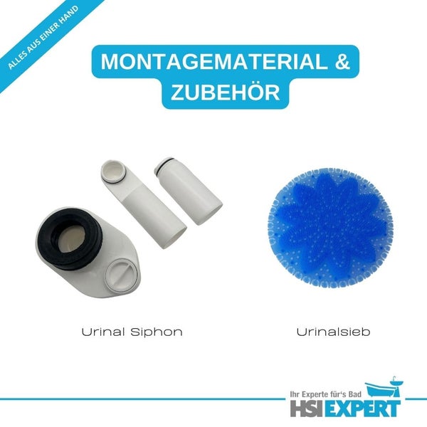 Urinalzubehör: Urinalsiphon und Urinalsieb
