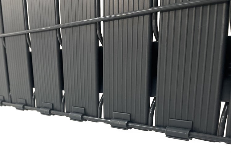 PVC-Sichtschutzlamellen-Set 2m CINTO H.100cm grau