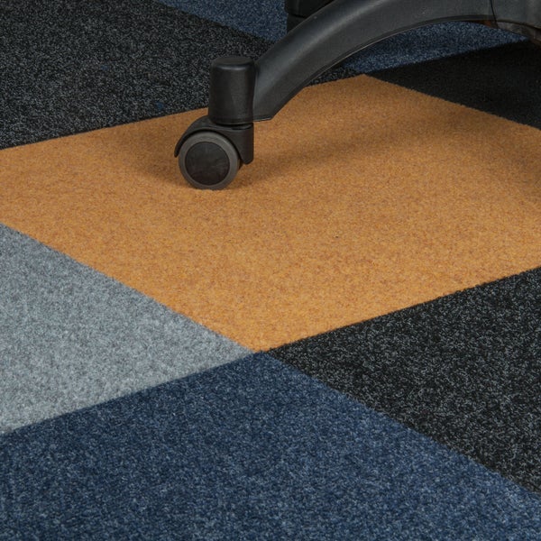 Nadelvlies Teppich Fliesen hellgrau Selbstliegende Teppichfliesen grau in 50x50 cm Schatex Nadelfilz Teppichboden als Fliesen ideal für Büro