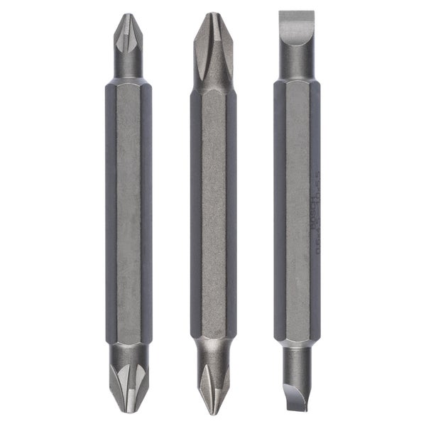 Bosch Doppelklingen-Set, 3tlg. PH1, PZ1, S 0,6x4,5, PH2, PZ2, S1,0x5,5, 60 mm - 2607001745