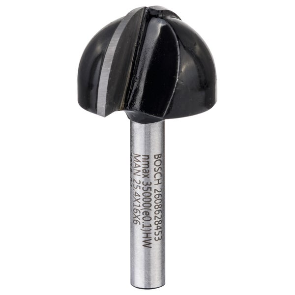 Bosch Hohlkehlfräser + Zapfen 6 x 25,4 x 49 - 2608628453