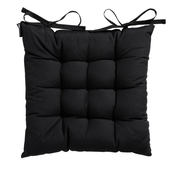 Sitzkissen Tuscany Panama schwarz - Ca. 46x46 cm - 4er-Set