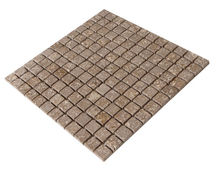 Wohnrausch Natursteinmosaik Travertin NOCE 2,3 x 2,3 cm, getrommelt, braun
