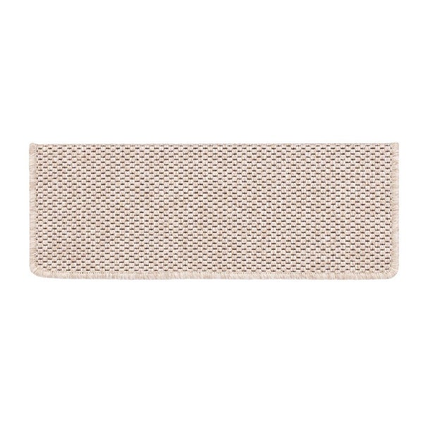 FLOORDIREKT Stufenmatte Kalkutta - Sisaloptik - Schlingenpol - Selbstklebend - Beige - Rechteckig - 23,5 x 65 cm