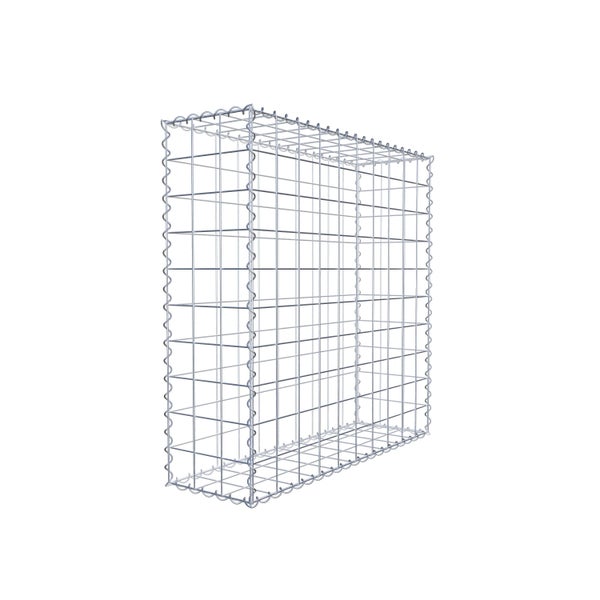Gabione 100 cm x 100 cm x 30 cm (L x H x T), Maschenweite 10 cm x 10 cm, Spirale