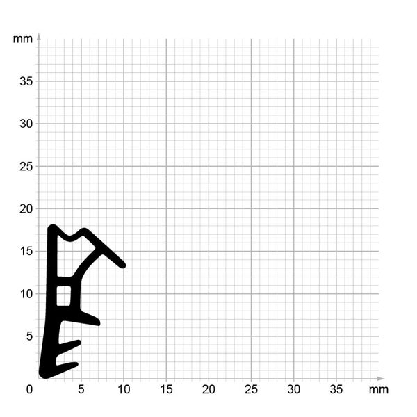 DIWARO. | Flügelfalzdichtung FF089 | braun | 5 Meter