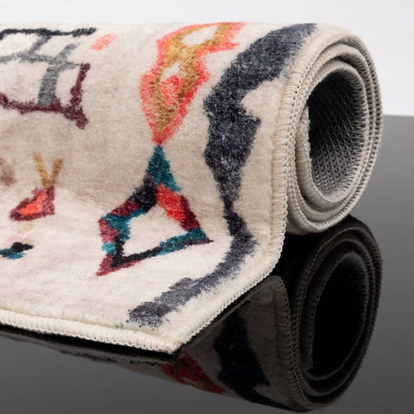 Farbenfrohe weiche Badematte Ariella Bunt 70x120 cm
