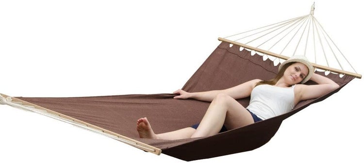 AMANKA Doppel Hängematte mit Gestell - 200x120 Garten Hängeliege - Outdoor Hängemattengestell Metall
