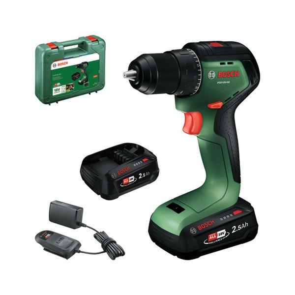 Bosch Akku Bohrschrauber 18 Volt mit Akku, Ladegerät und Transportkoffer