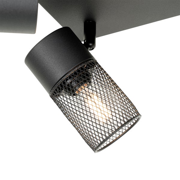 Deckenleuchte mit Metallgeflecht