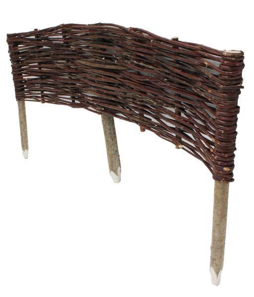 FRANK FLECHTWAREN | Beetbegrenzung Weidenzaun, 100 x 20 cm, WEIDE, 100 x 20 cm, GH 40 cm