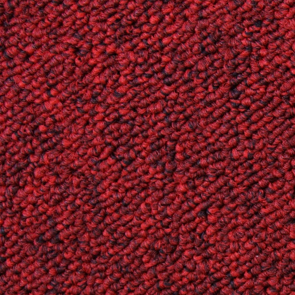 20 Stück Teppichfliesen 50 x 50 cm Fieberrot
