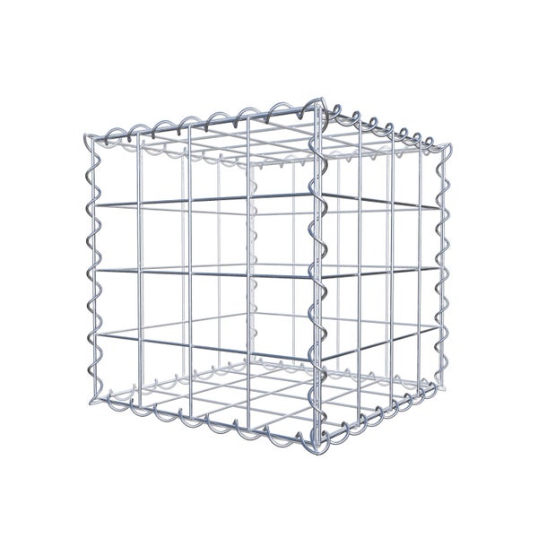 Gabione 40 cm x 40 cm x 40 cm (L x H x T), Maschenweite 10 cm x 10 cm, Spirale