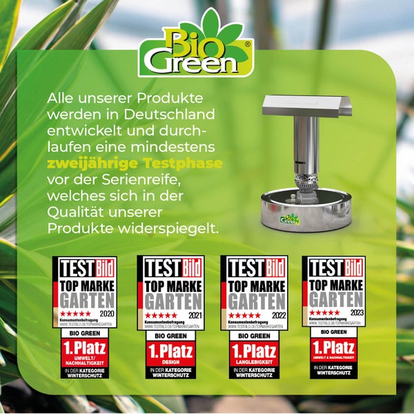 Paraffin Gewächshausheizung Warmax Power 4 aus Edelstahl 300 Watt