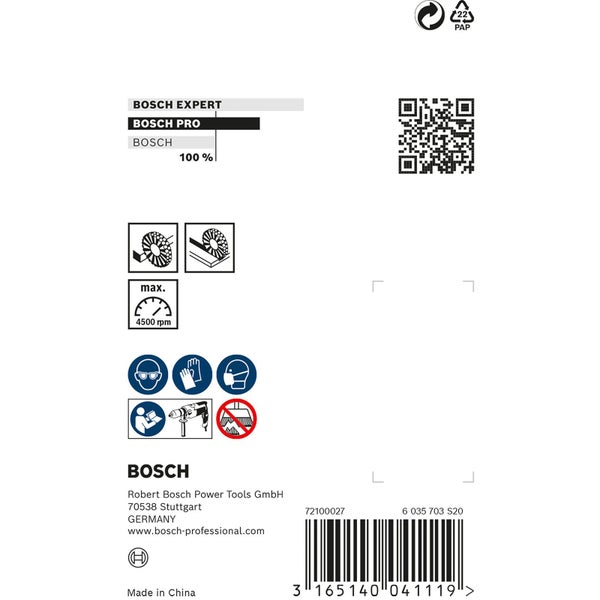 Bosch PRO Metal clean Scheibenbürste 75 x 0,20 mm gerader Schaft - 1608622015